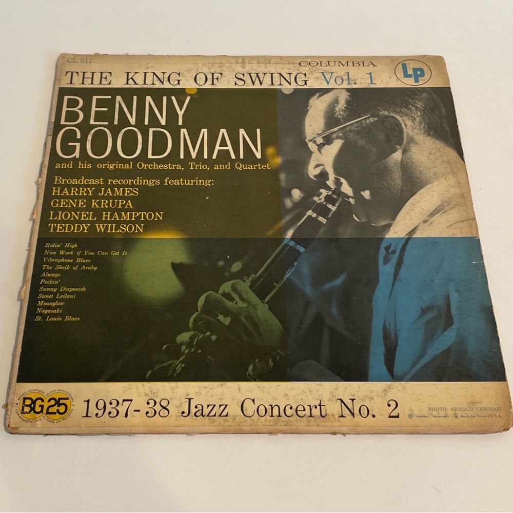 Benny Goodman  1937-38 Jazz Concert No. 2 The King Of Swing Vol. 1 Vinyl Record